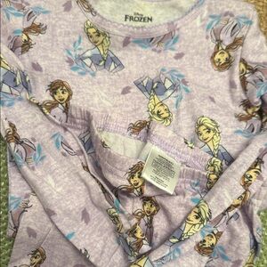 Disney Lilac Anna & Elsa Repeat Print pajama set
